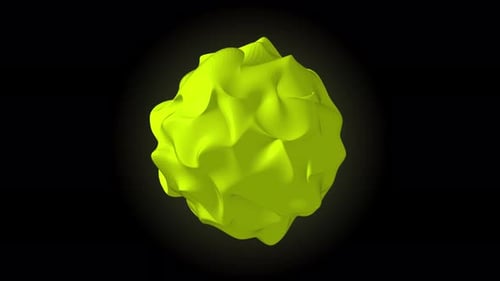 Abstract Fluid Morphing Neon Sphere Background Element