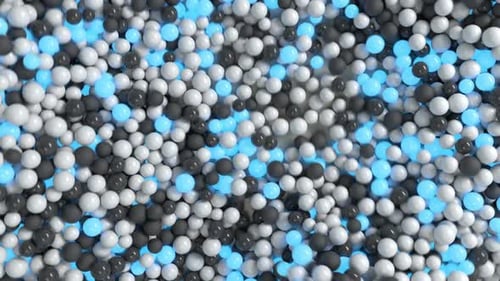 Abstract Flowing Glowing Spheres Background Animation