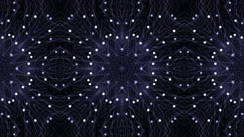 Abstract Dots and Lines Symmetrical Kaleidoscope Loop Background