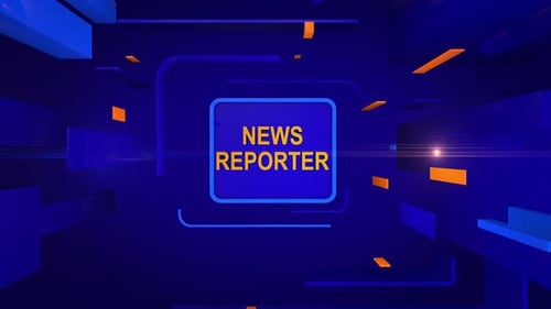 Modern Corporate News Title Reveal with Geometric Lines