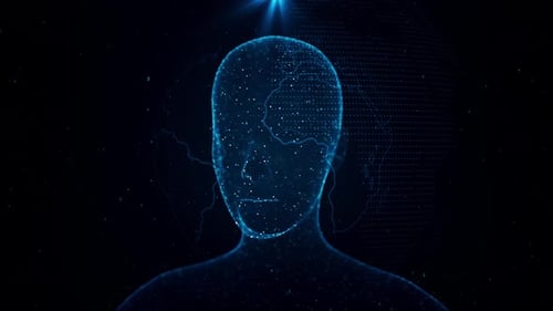 Digital Futuristic Artificial Intelligence People Brain of AI Deep Learning Innovative Technology