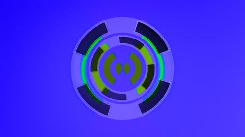 Abstract Futuristic HUD Circle Interface Animation