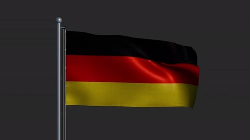 Realistic Waving Germany Flag Seamless Loop Animation