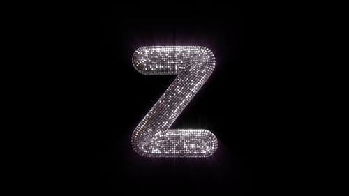 Z Letter with Disco Ball aesthetics On Alpha Loop