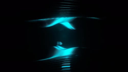 Turquoise Fantastic Metallic Wavy Striped Space Background Vj Loop In 4K