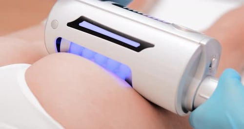 Deep Cellulite Reduction Massage Professional Endosphere Therapy Session Close Up View of Therapist