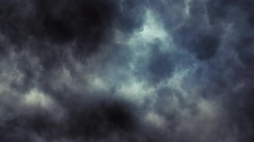 4k Dark cloudy sky in rainy season, background