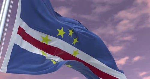 Cape Verde National Flag Waving Loop