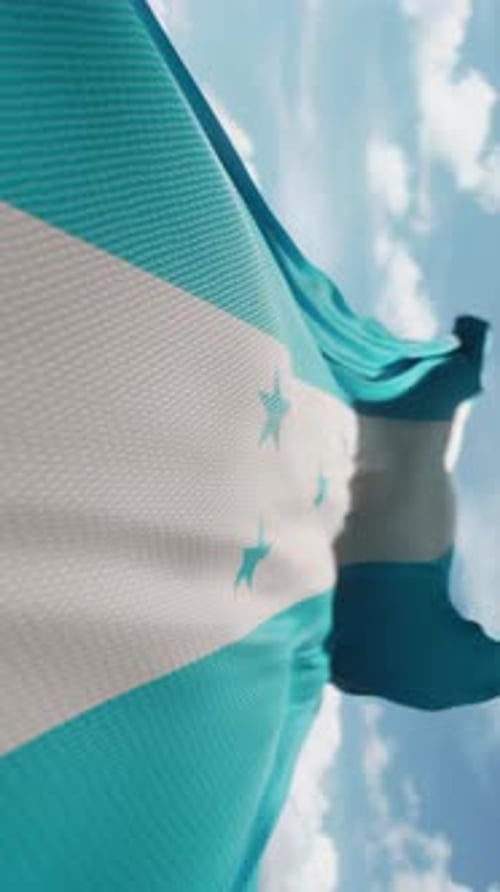 Honduras Flag Waving Seamless Loop Animation