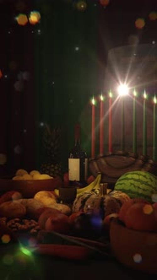 Bokeh de celebração do Kwanzaa 05 4K