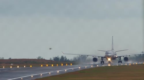 Jet Commercial Plane Takeoff