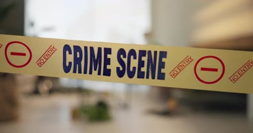 Crime Scene Tape Blocking Access