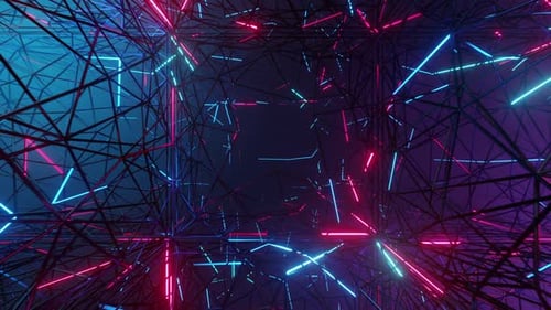 Neon Web Tunnel