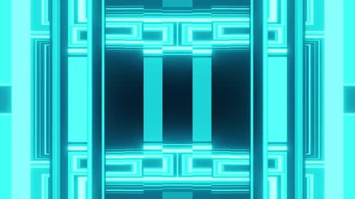 Blue Mirrored Background Vj Loop Animation HD