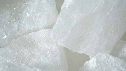 Close-up of White Mineral Crystals, Geology