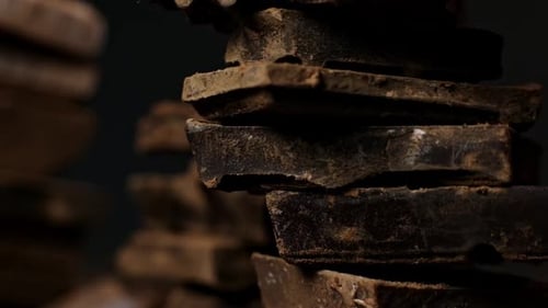 Chocolate in Fine Detail Cocoa Powder Enhancing Its Dark Allure Ideal for Themes of Culinary Passion