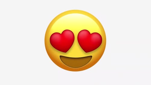 Animated Love Heart Eyes Emoji Face