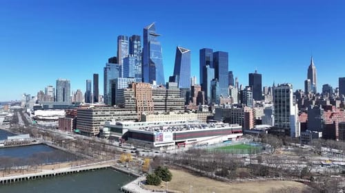 New York Skyline At Manhattan In New York United States.