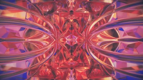Abstrakte geometrische Kaleidoskop-Loop-Animation.