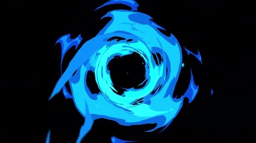 Stylized Blue Color Magical Warp Tunnel Effect Background VFX Video
