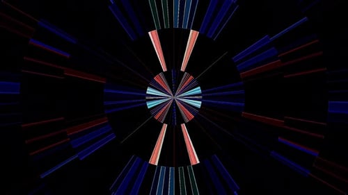 Pulsating Radial Geometric Pattern Abstract Loop Background