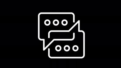 Animated Emailing White Linear Icon