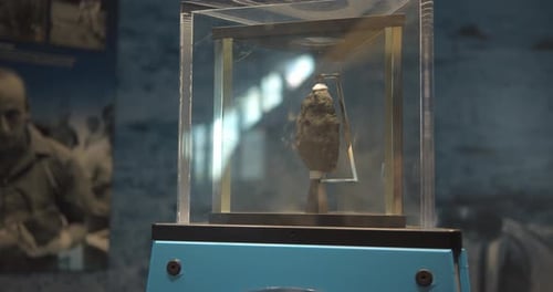 Moon rock evokes apollo 11 mission at space and rocket center huntsville Alabama