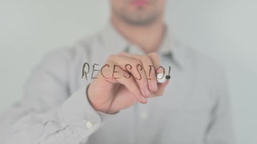 Recesión, escritura en pantalla transparente