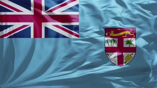 Waving Flag of Fiji Seamlessly Looping