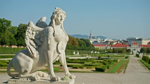 Statues Belvedere Palace Vienna Austria