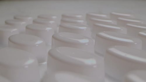 Macro Shot Of Medical Pills White Package, Medicine