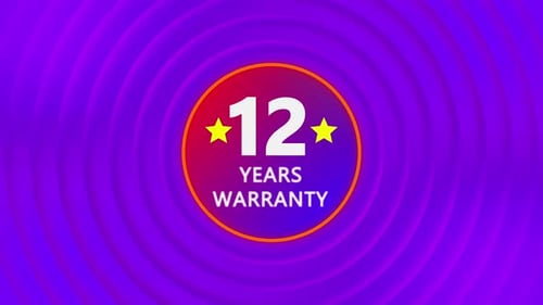 12 years warranty card animated