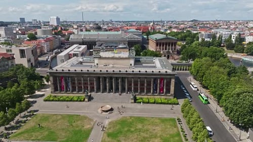 Aerial view of Altes Museum in Berlin , Germany