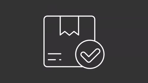 Animated Delivery Box Status Icon Transition