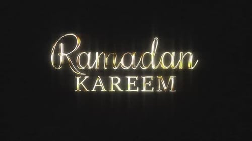 Ramadan Kareem Elegant Golden Text Reveal