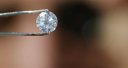 Close Up of a Shiny Clear Diamond