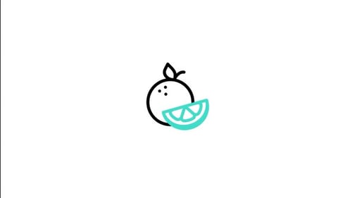 Orangefarbenes animiertes Symbol