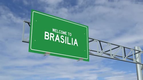 Placa da Cidade de Brasília 4K