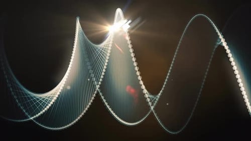 Abstract Futuristic DNA Helix Lines Network Background