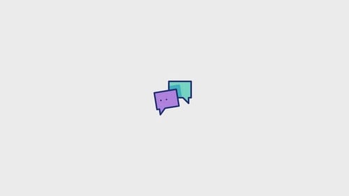 Flat Design Animated Speech Bubble Icon