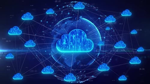 Verteiltes Netzwerk für Cloud Computing und Cloud-Dienste