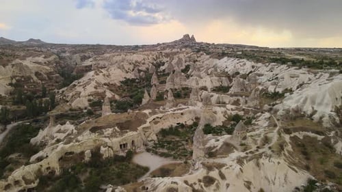 Aerial View of Natural Rock Formations Cappadocia