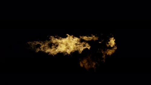 Realistic Fire Burst Element with Alpha Channel for Visual Effects