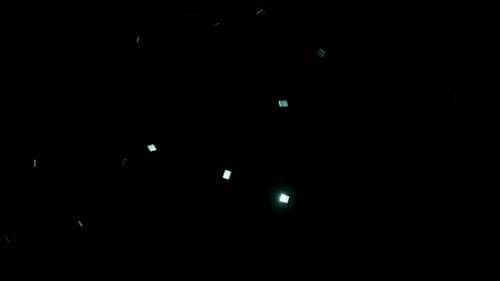 AI Letters Formed by Glowing Digital Particles