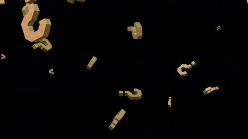 Question Marks Falling Animation Question Marks Rain