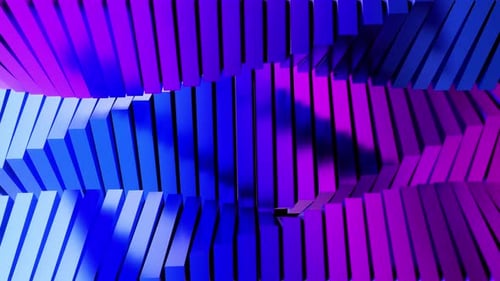 Many lines are made from folded strips. Looped animation