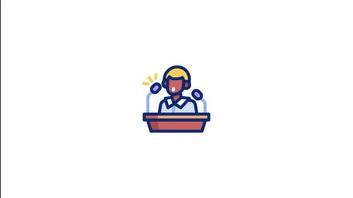Press Conference Animated Icon