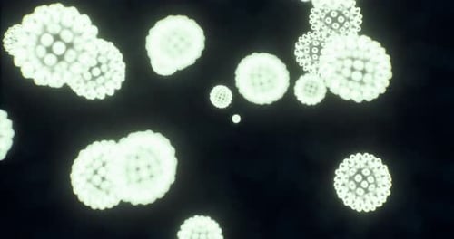 Abstract Glowing Microorganisms Science Background