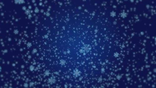 Schneeflocken am Nachthimmel