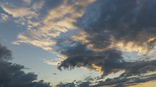 Dramatic Sunset Time Lapse with Storm Clouds